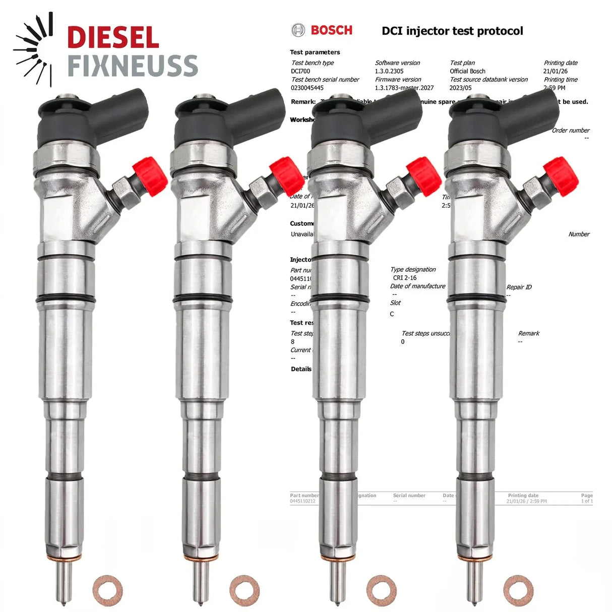 4x Injektor Einspritzdüse BMW 7794652 7794919 7794554 2,5D E60 E61 0445110212