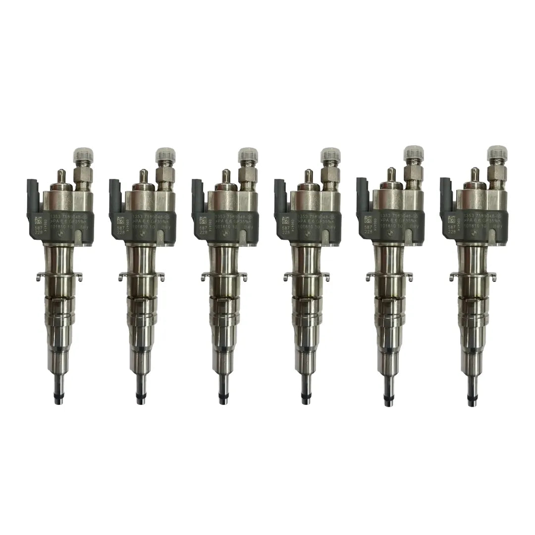 6x Fuel Injector BMW 1/3/5 Series | Part No: 13537589048-05/13537565138 Benzin | Compatible with N45/N43/N53 Engines | Includes Copper Ring, O-Ring, Test Report | 1-Year Unlimited Mileage Warranty