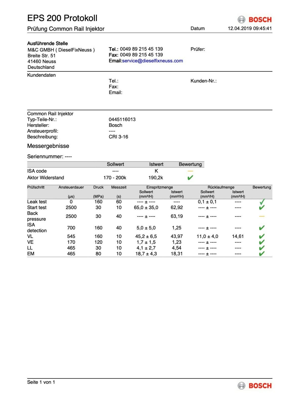 Injektor Einspritzdüse Jaguar XF 3.0 d Land Rover 9X2Q-9K546-dB 0445116013