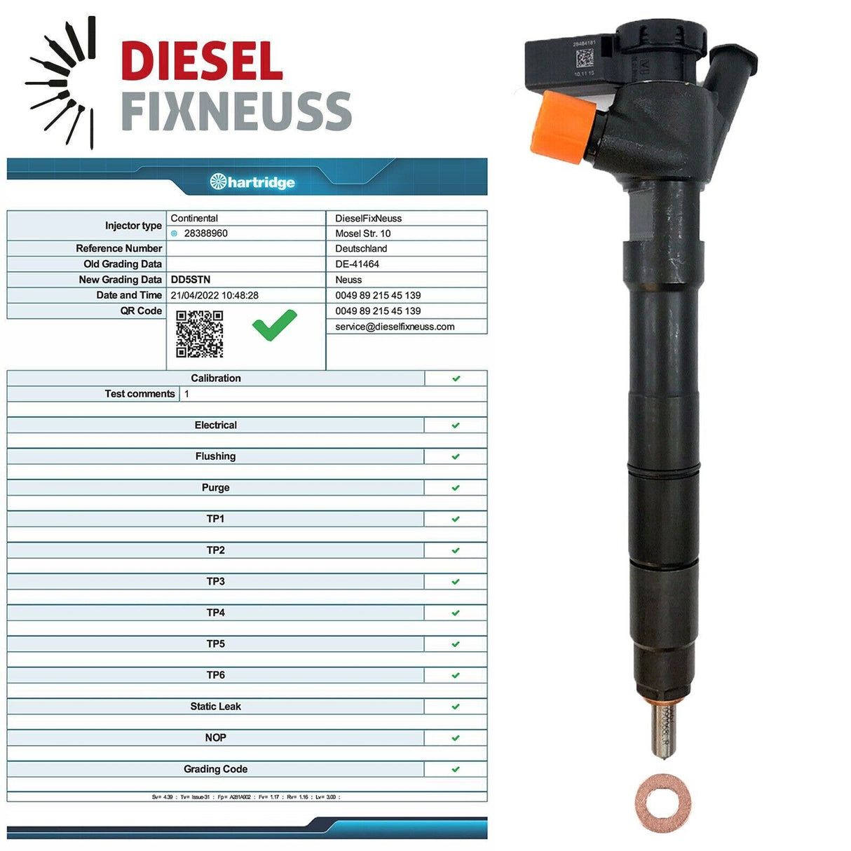 Citroen Peugeot Ford 2.0 HDi TDC Einspritzdüse 9674984080 28388960 28319895