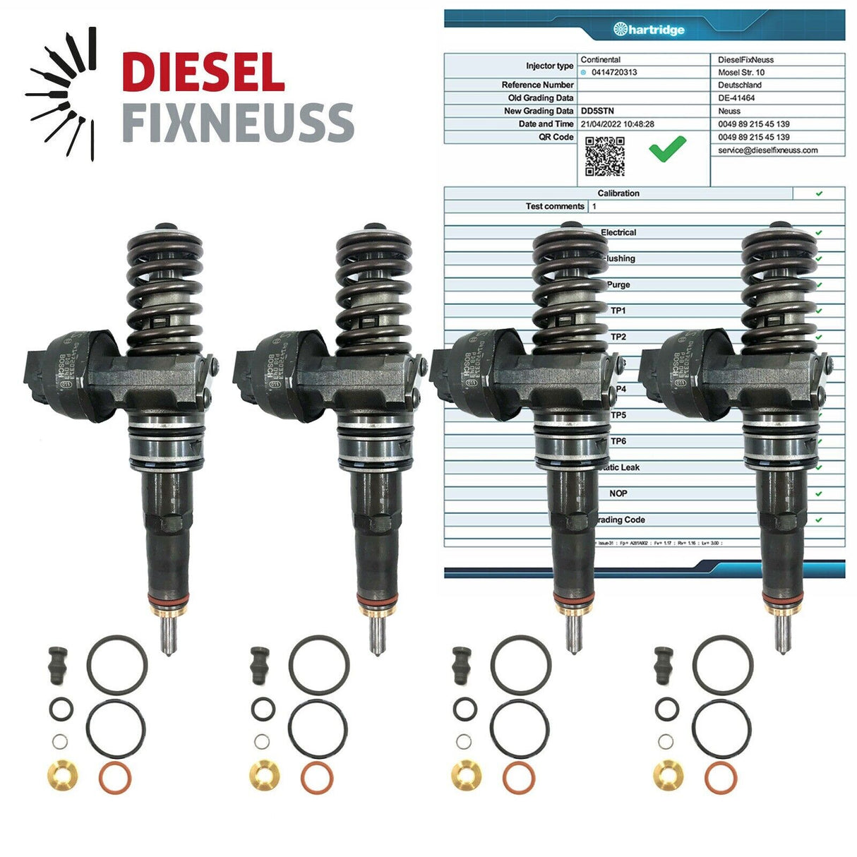 4x Pumpe Düse Einheit Injector 038130073BN 0986441568 0414720313 1.4 1.9 TDI