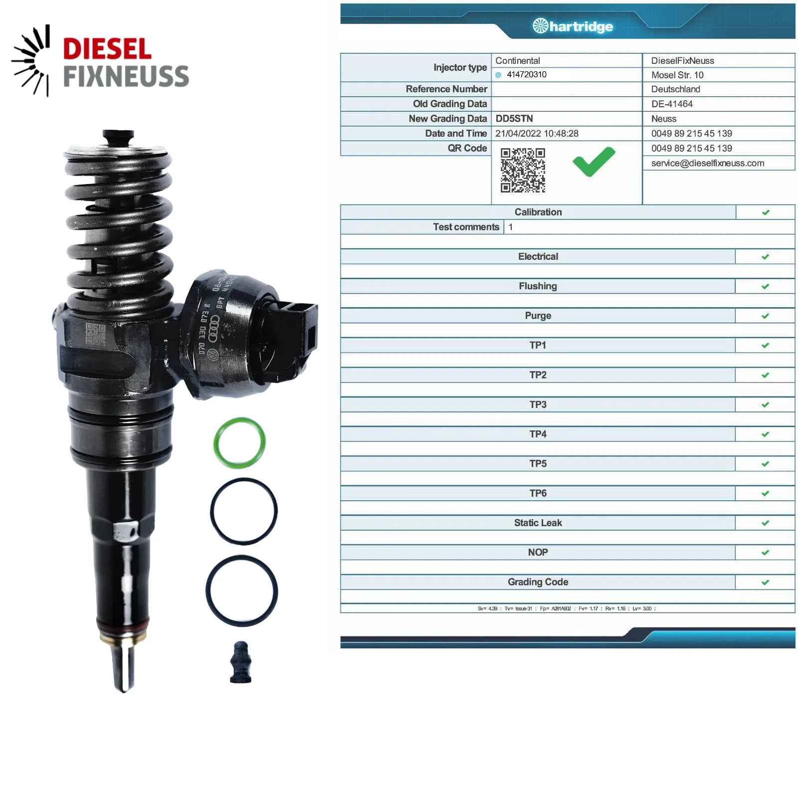 Pumpedüse VW Transporter Bus T5 2.5 TDI 96 kW 131 PS BNZ 070130073R 0414720310