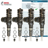 4x VW 2.0 Tdi 103KW Bkd Blb Lpp Bmm Pompe Buse Élément 03G130073G Remis à Neuf