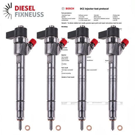 4x 0445110121 Einspritzdüse Injektor Mercedes-Benz C200 CDI A6130700687