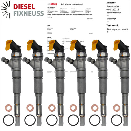 6x Injektor BMW E46 E90 320d E60 E61 530d 520d X3 X5 2,0d 3,0dEURO4