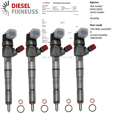 4x EINSPRITZDÜSE 0445110243 1,9 CDTI ASTRA VECTRA SIGNUM ZAFIRA 55198218