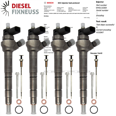 4X Injecteur 2.0 Tdi Audi VW 0445110369 Cff Cfh Cfg 03L130277J