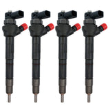 4x Bosch Injector Renault/Nissan/Dacia 1.5 dCi | Part No: 0445110485/16608399R | Includes: Copper ring, O-ring, BOSCH test report | 1-Year Warranty, unlimited mileage