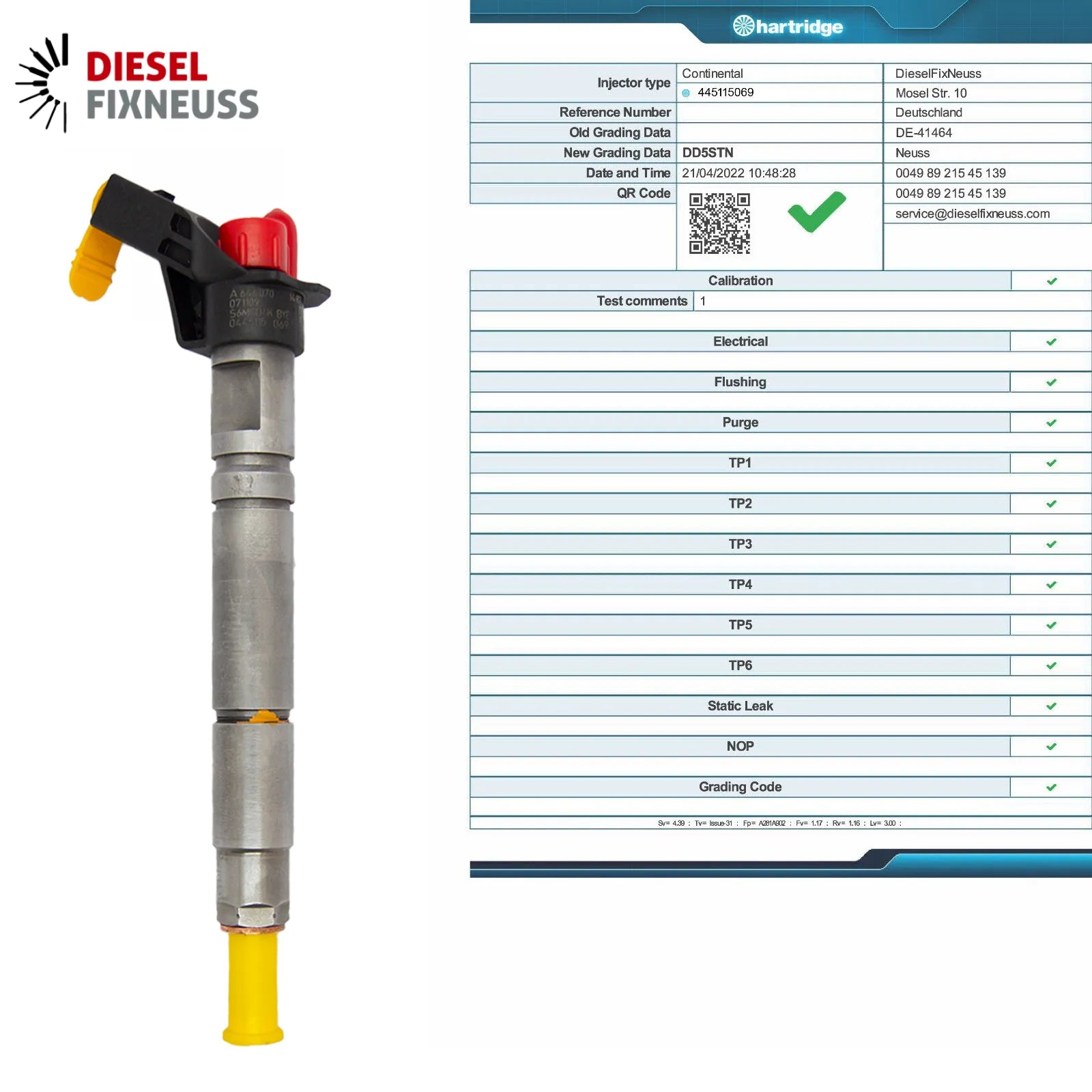 Mercedes Sprinter CDI Diesel Injecteur 0445115068 0445115069 0445115033 OM646