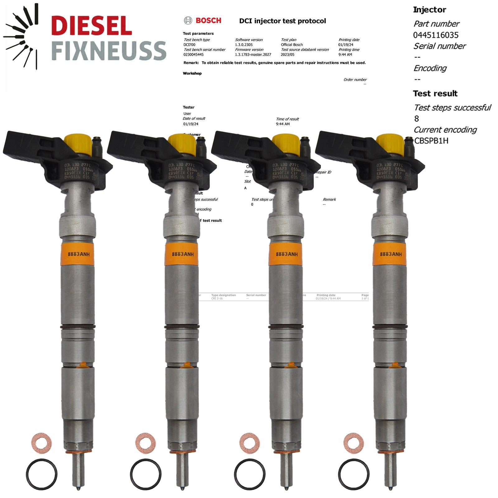 4X Injecteur VW T5 Amarok 2,0 Tdi Multivan 0445116034 03L130277C 03L130277A Audi