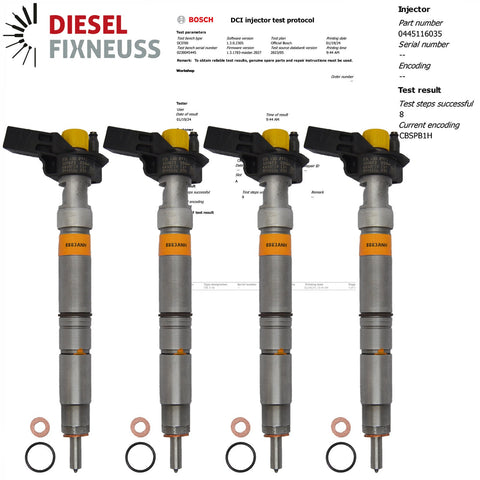 4X Injecteur VW T5 Amarok 2,0 Tdi Multivan 0445116034 03L130277C 03L130277A Audi