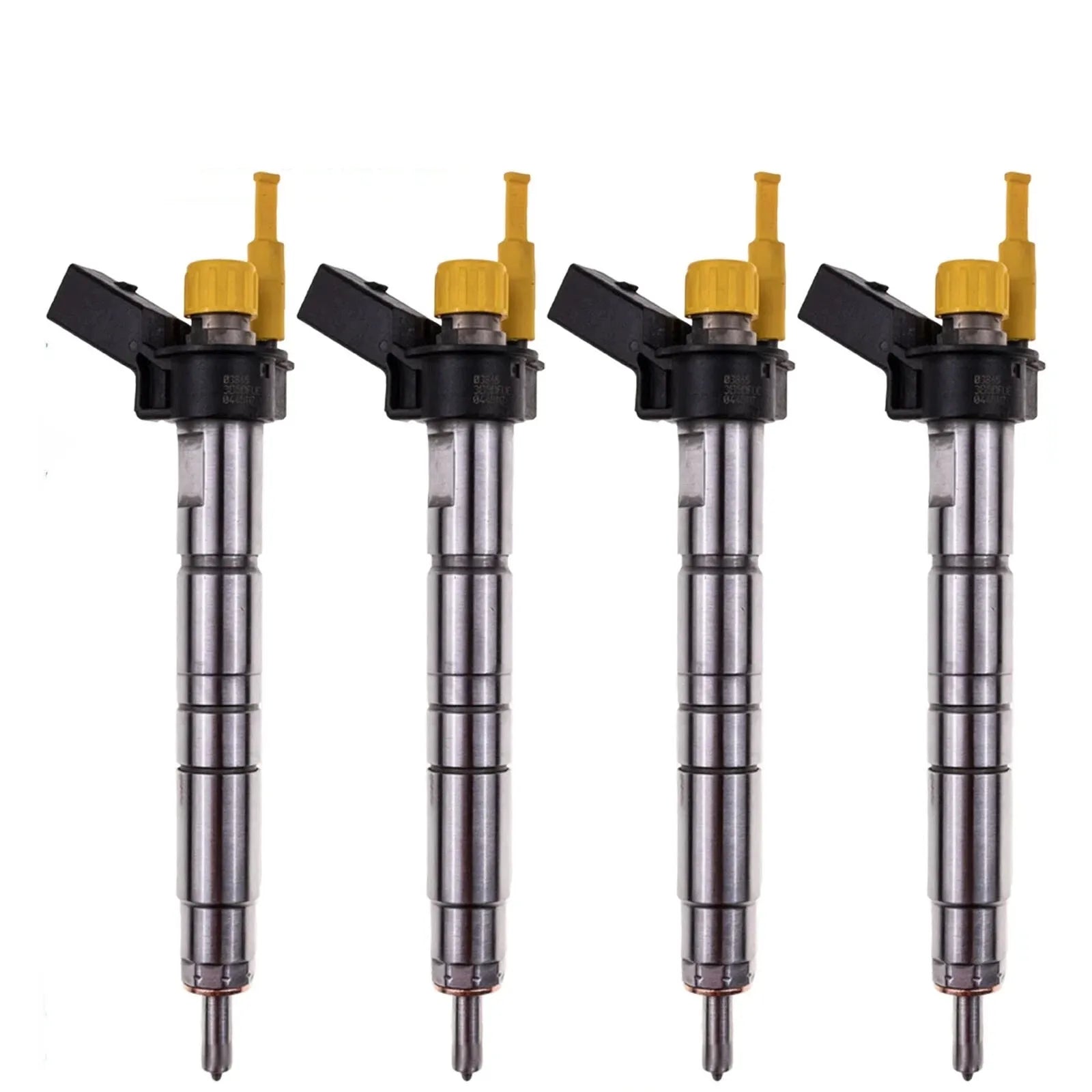 4x Remanufactured injector 0445117008 for Chevrolet with test report. Compatible with part numbers F00E200273, 19210900, 12620535, 0986435409.