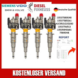 4x Fuel Injector BMW 1/3/5 Series | Part No: 13537589048/13537585261-11 Benzin | Compatible with N45/N43/N53 Engines | Includes Copper Ring, O-Ring, Test Report
