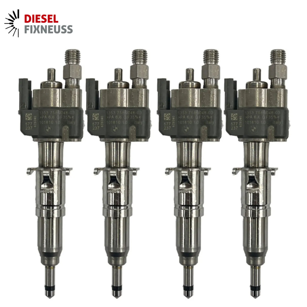 4x Fuel Injector BMW 1/3/5 Series | Part No: 13537589048-03/13537565138 Benzin | Compatible with N45/N43/N53 Engines | Includes Copper Ring, O-Ring, Test Report | 1-Year Unlimited Mileage Warranty