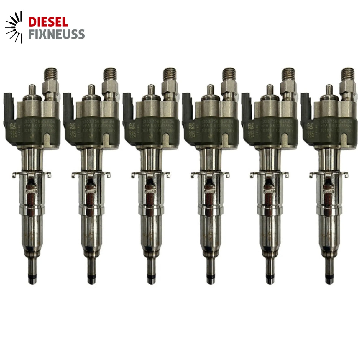 6x Fuel Injector BMW 1/3/5 Series | Part No: 13537589048-04/13537565138 Benzin | Compatible with N45/N43/N53 Engines | Includes Copper Ring, O-Ring, Test Report | 1-Year Unlimited Mileage Warranty