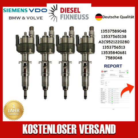 4x Passt für N43 N53 BMW Benzin Einspritzdüse Einspritzventil VDO 13537589048-04