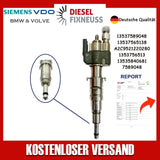 Fuel Injector BMW 1/3/5 Series | Part No: 13537589048-07/13537565138 Benzin | Compatible with N45/N43/N53 Engines | Includes Copper Ring, O-Ring, Test Report