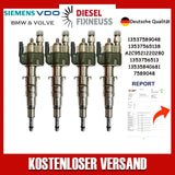 4x Fuel Injector BMW 1/3/5 Series | Part No: 13537589048-07/13537565138 Benzin | Compatible with N45/N43/N53 Engines | Includes Copper Ring, O-Ring, Test Report