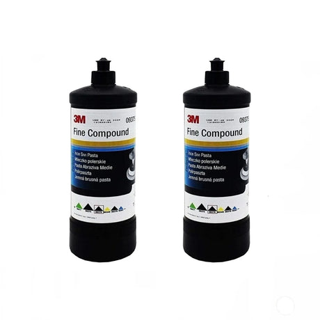 3M 09375 is a fine abrasive paste used to remove fine scratches, blend paint lines, and eliminate light oxidation or wash damage on repair or original automotive paint, recommended for use with electric or pneumatic polishers for a high-gloss finish; it has quick cutting action, is easy to wash off, and requires careful handling due to health and environmental hazards