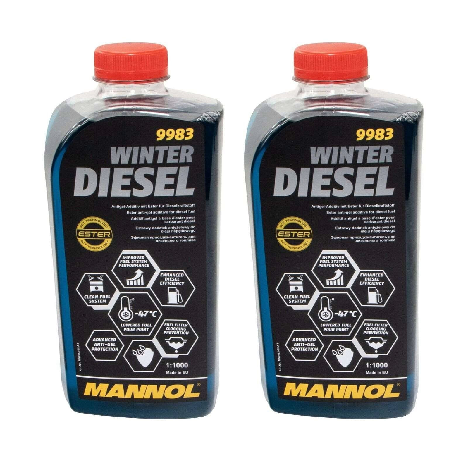 9983 2x 1L Additif carburant diesel hiver MANNOL 9983 Additif fluide ...