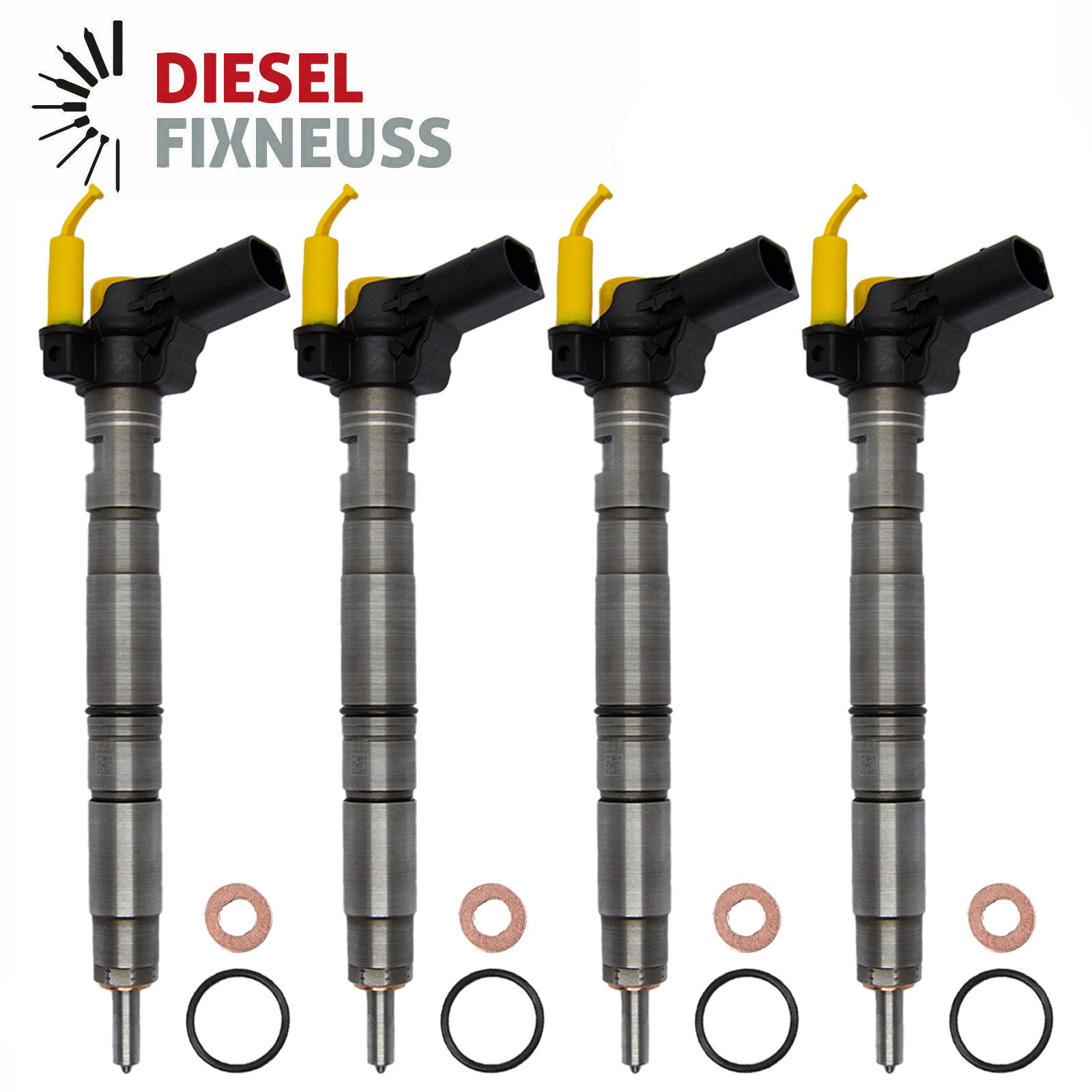 4x Injektor Einspritzdüse 03L130277 0445116030 0986435360 VW 2,0 TDI 03L130855X