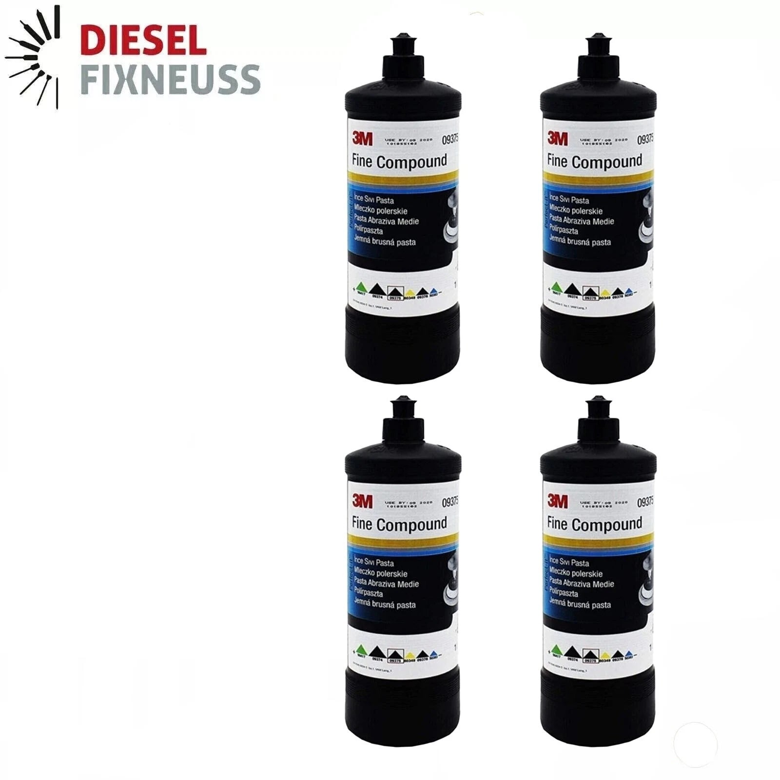 3M 09375 is a fine abrasive paste designed to remove fine scratches, oxidation, and wash damage from repair or original automotive paint, providing a high-gloss finish when used with suitable polishing tools, but it is hazardous and requires careful handling.
