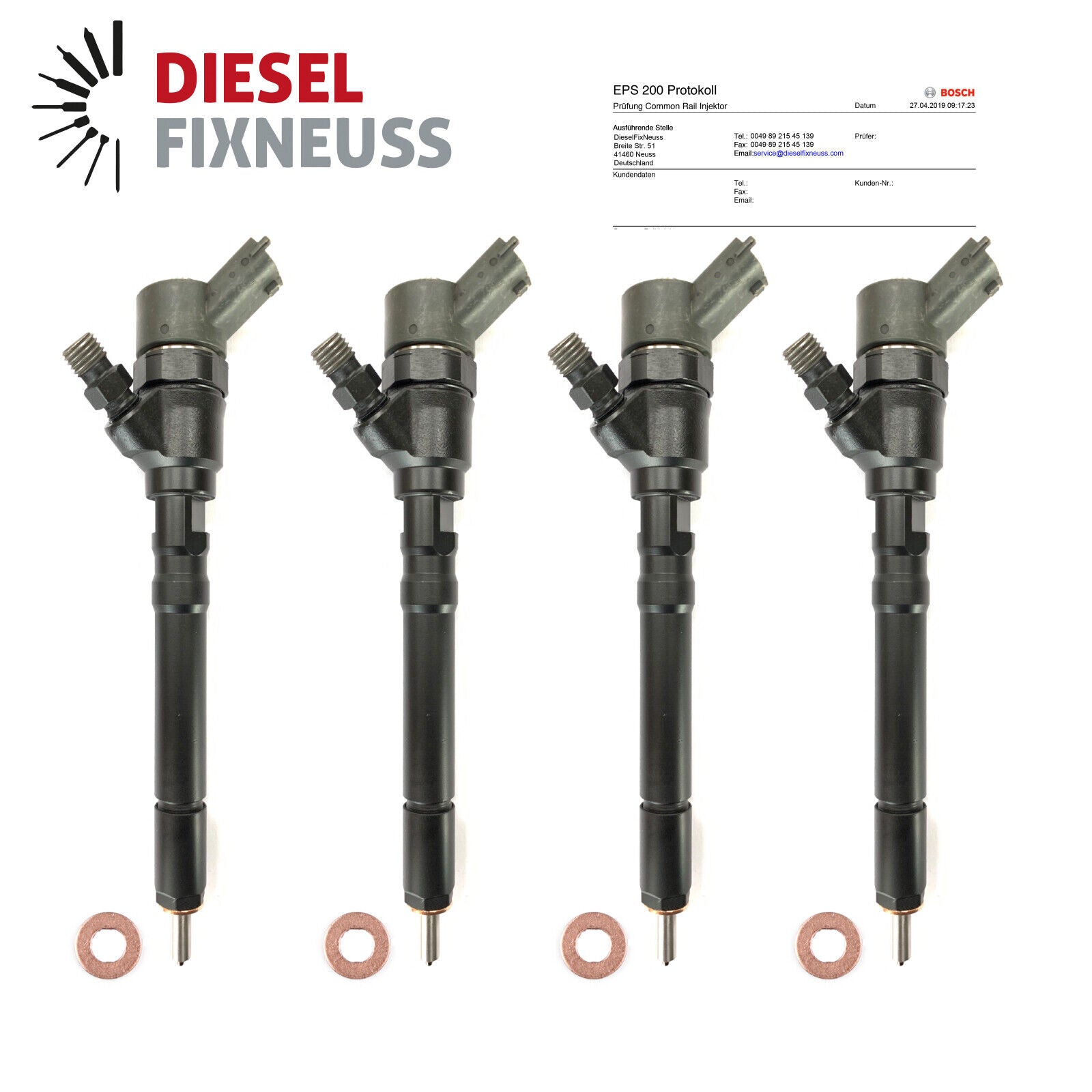 4x Einspritzdüse Bosch CRDI Diesel Injector 33800-27000 0445110064 0986435147