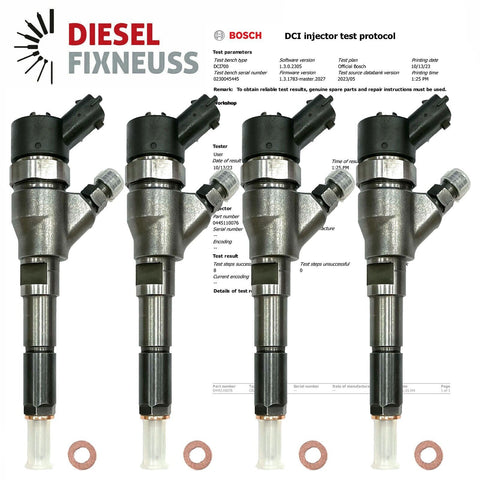 4x Injektor Einspritzdüse Bosch für Citroën Fiat Peugeot 0445110076 9641742880