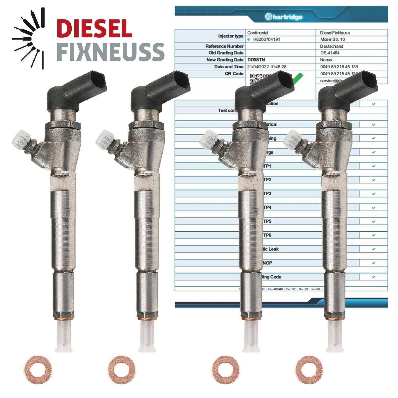 4x Injecteur H8200704191 Renault Clio Megane Nissan Quashqai 1,5dCi