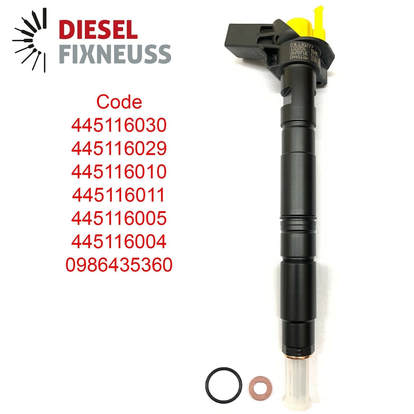 4x Injecteur bosch 03L130277 VW Audi Seat Skoda 2,0 Tdi 0445116030