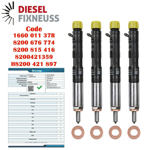 4x Injecteur Renault Nissan Suzuki 1,5 DCI EJBR03101D EJBR02701Z 28232251