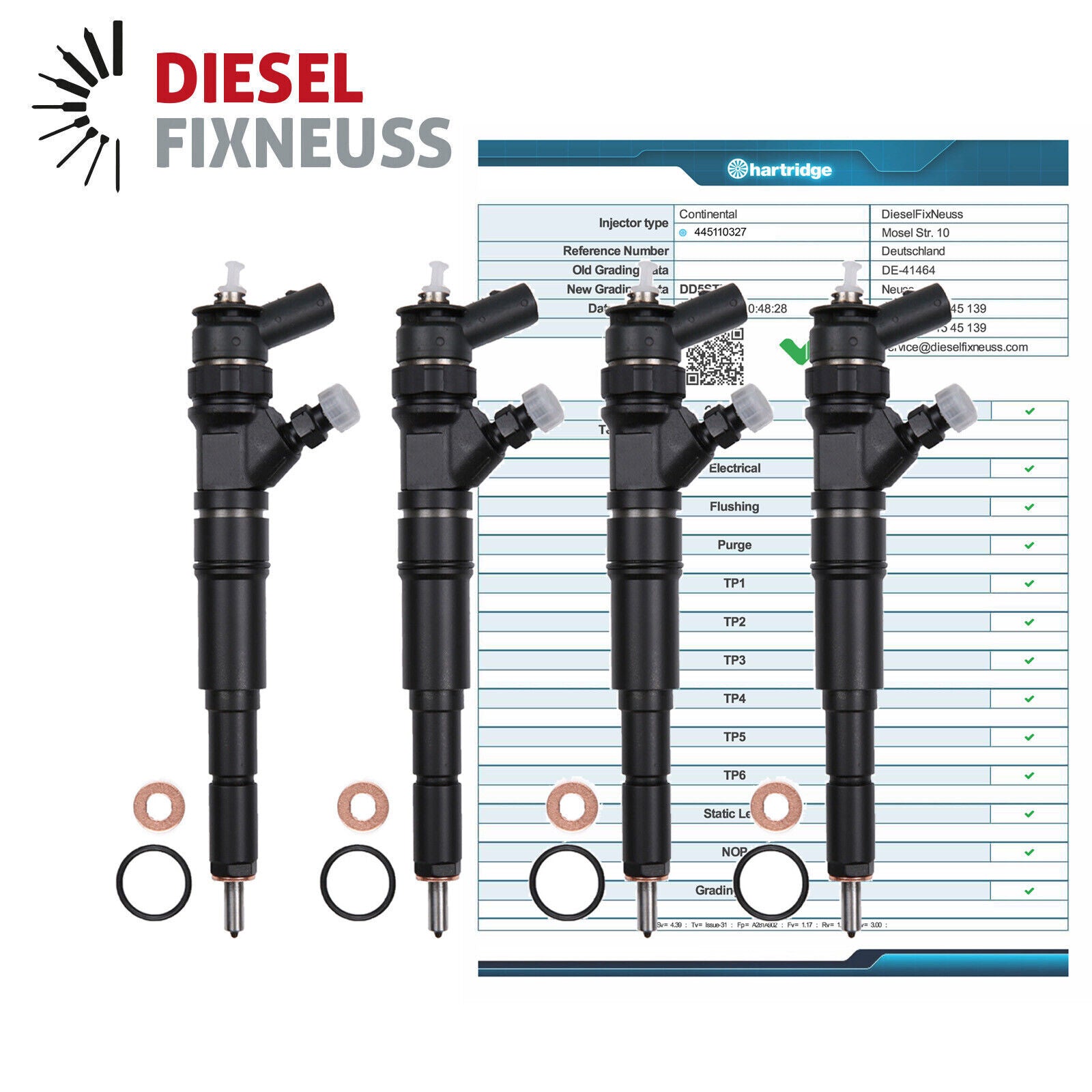 4x Einspritzdüse OPEL VAUXHALL INSIGNIA 2.0 CDTI DIESEL INJECTOR 0445110327