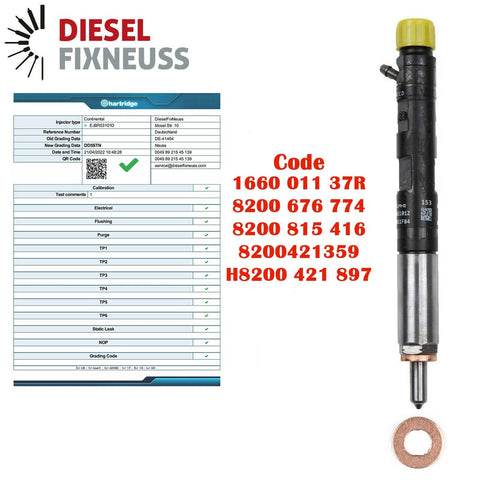 Injecteur EJBR05101D Renault 1,5 DCI 28232251 EJBR03101D EJBR02701Z Dacia