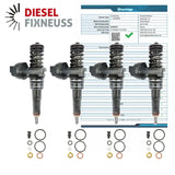 4x 038130073AJ / 0986441556 / 0414720037 PUMPE-DÜSE-EINHEIT BOSCH