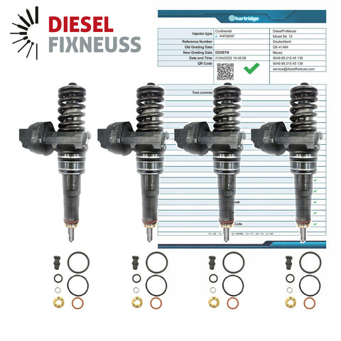 4x 038130073AJ / 0986441556 / 0414720037 PUMPE-DÜSE-EINHEIT BOSCH