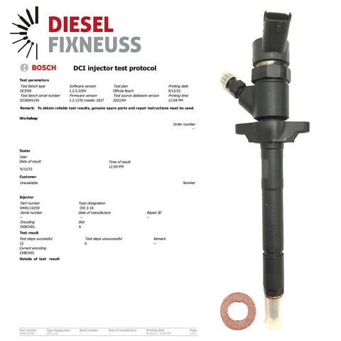 Einspritzdüse Injektor Injector FORD FOCUS C-MAX 1.6 TDCI 80kW 109 PS 0445110259