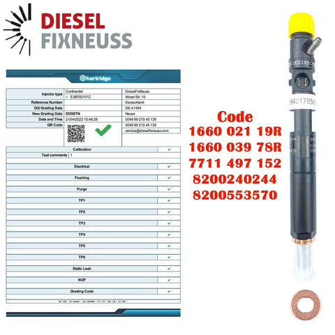 4x Renault Dacia 1.5dci injecteur EJBR02101Z 28232242 EJBR01701Z EJBR04101D