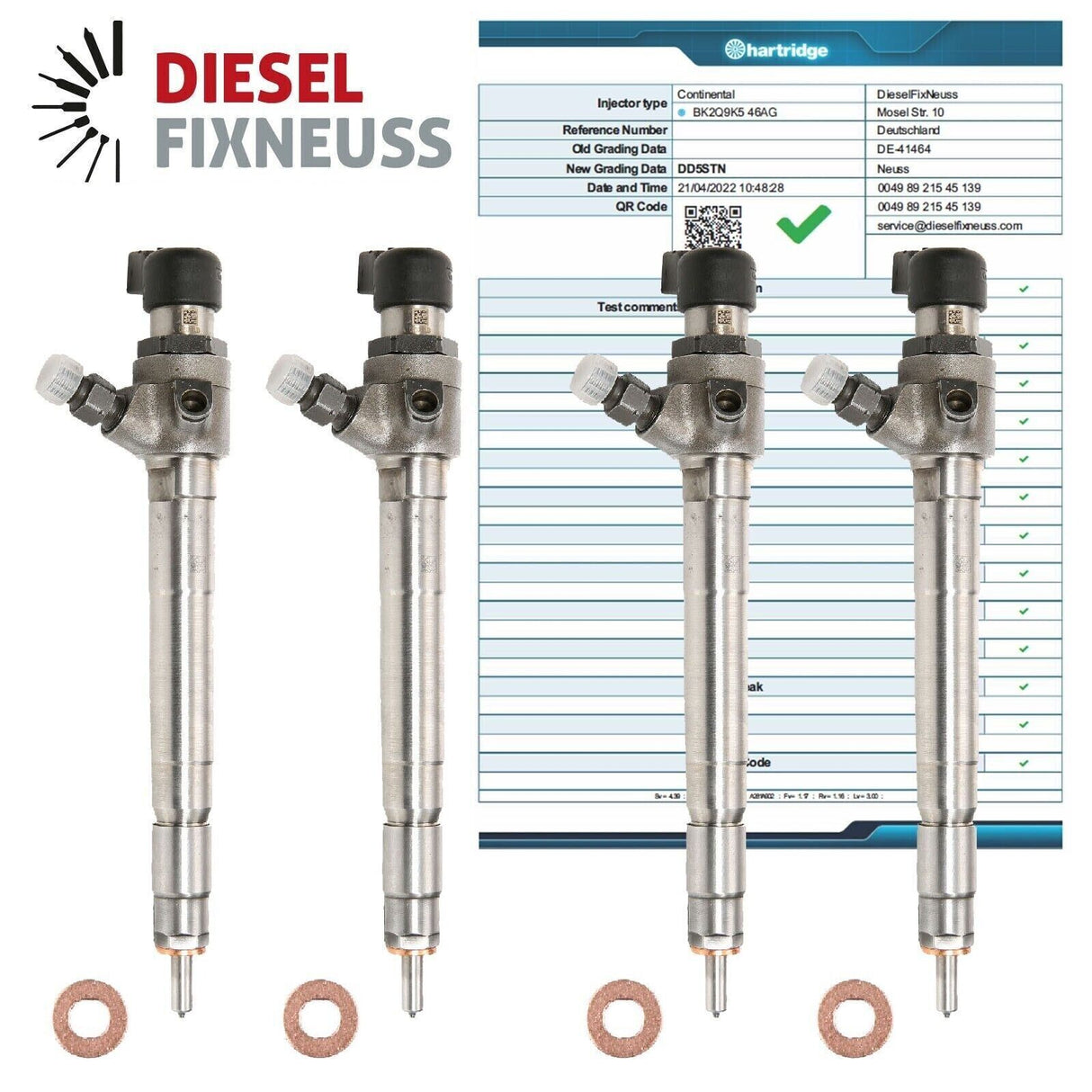 X4 Ford Citroen Peugeot Siemens Injector |2.2TDCi| BK2Q9K546AG 9801125480
