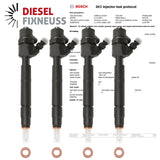 4x 2008 Kia Carens 2.0 Crdi 140 Diesel Einspritzdüse 33800-27400 0445110258