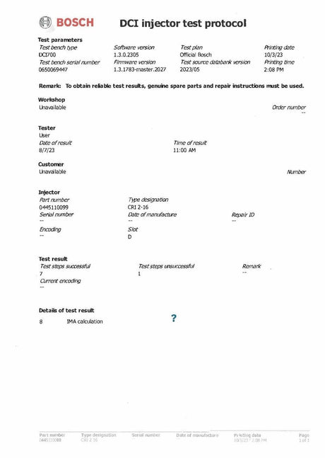 Einspritzdüse Injektor Injector Mercedes CDI 0445110099 6110701387 6110701787