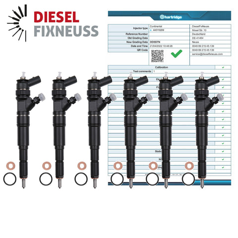 6x BMW 1er 3er 5er Diesel Einspritzdüse Injektor 7794435 Bosch 0445110209