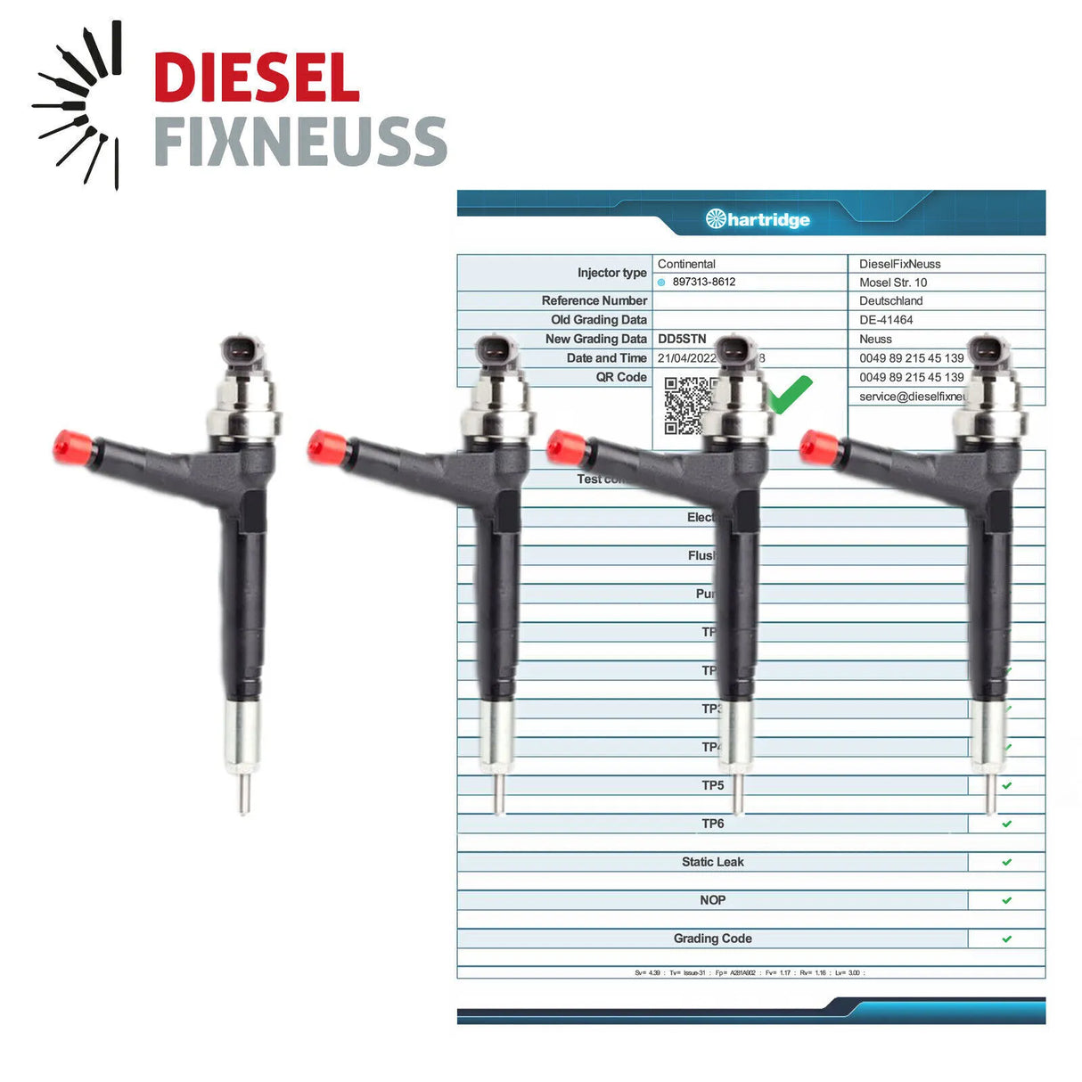 4x DENSO 897313-8612 injector for Opel/Vauxhall vehicles with 1,7 CDTI engine. 1686cc, 74kW/100-101HP power rating, compatible with Z 17 DTH and Z 17 DT engine codes. Suitable for ASTRA H series (Hatchback, Estate, GTC, Saloon), COMBO (Box/MPV and Tour), CORSA C and MERIVA A models. Reference code DCRI105080.