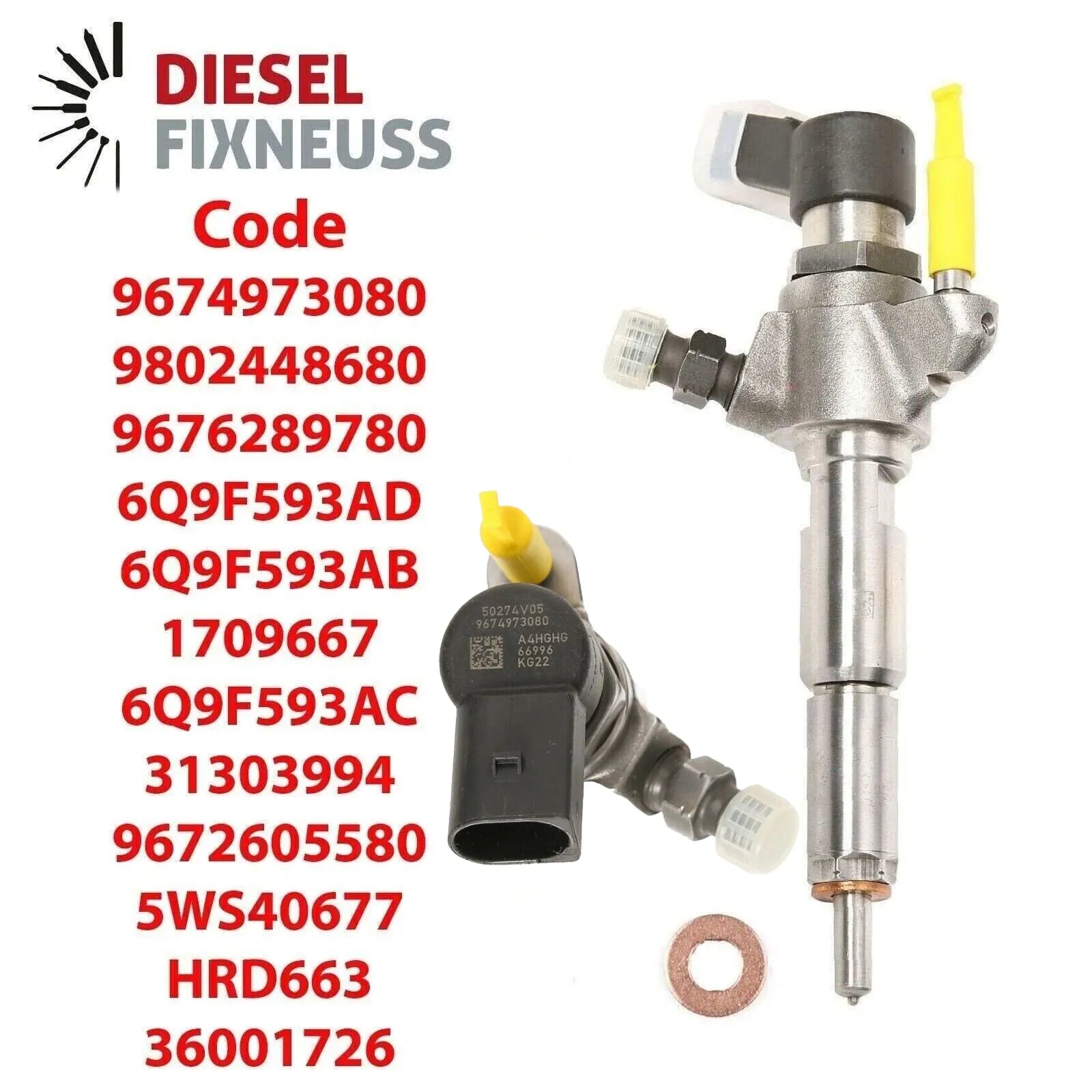 Injecteur Ford Volvo Peugeot Mazda 1,6 HDI 9674973080-9802448680 VDO