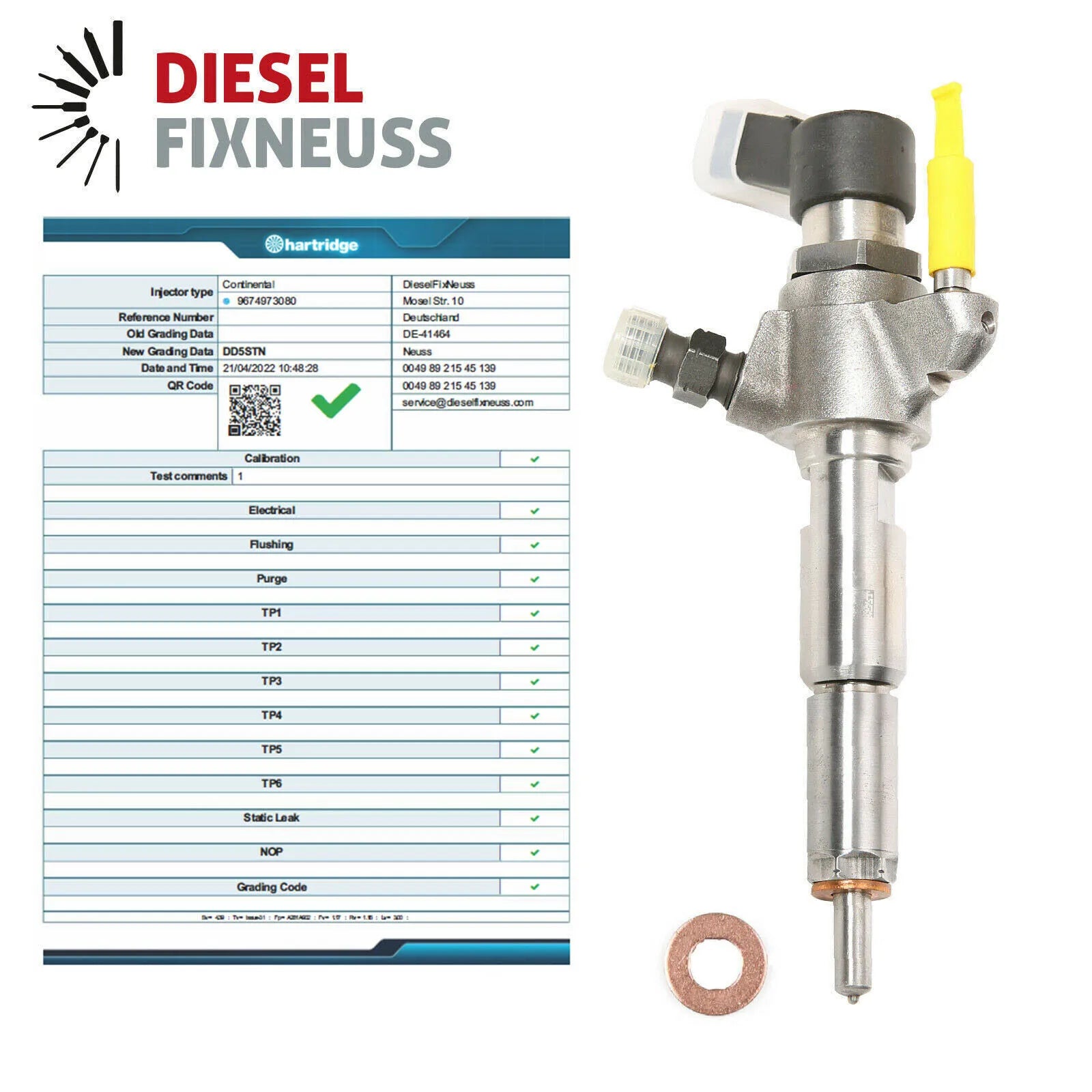 Siemens Injecteur Ford Volvo Peugeot Citröen 1,6 HDI TDCI 50274V05 A2C59513556