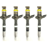 4x Denso brand 16600-AW400 injector for Nissan X-Trail and Primera 2.2 dCi models. Suitable for vehicles with 2184cc engine displacement, 84-143kW (84-215HP) power range. Works with YD22DDTi, YD22DDT and YD22ETI engine codes. Suitable for PRIMERA Hatchback (P12), PRIMERA Traveller (WP12) and X-TRAIL I (T30) models (including FWD and 4x4 versions). Also known by reference numbers DCRI105130 and HRD613.