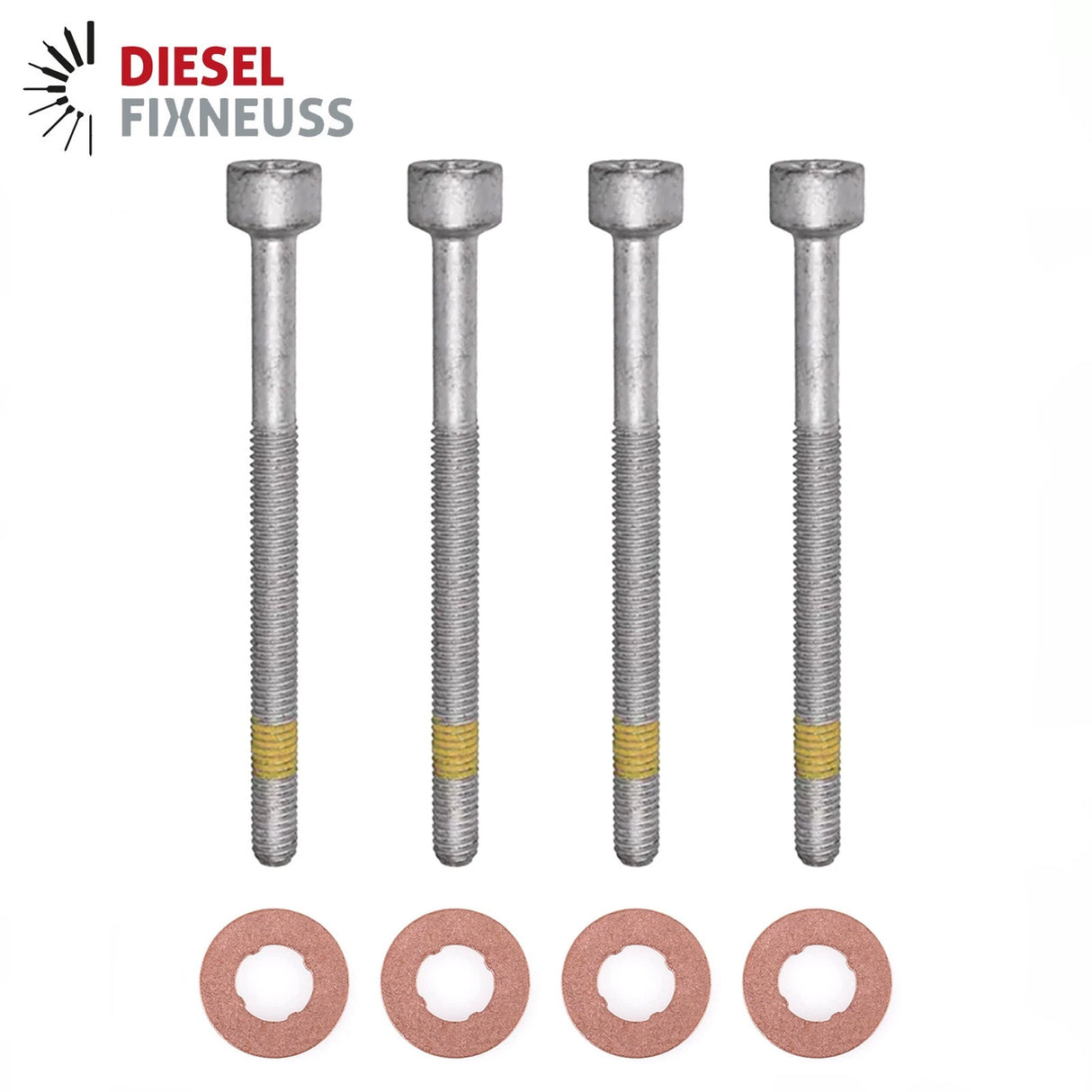 4x Zylinderschraube und 15×7.15×2.0 mm Dichtringe Einspritzdüse für Mercedes