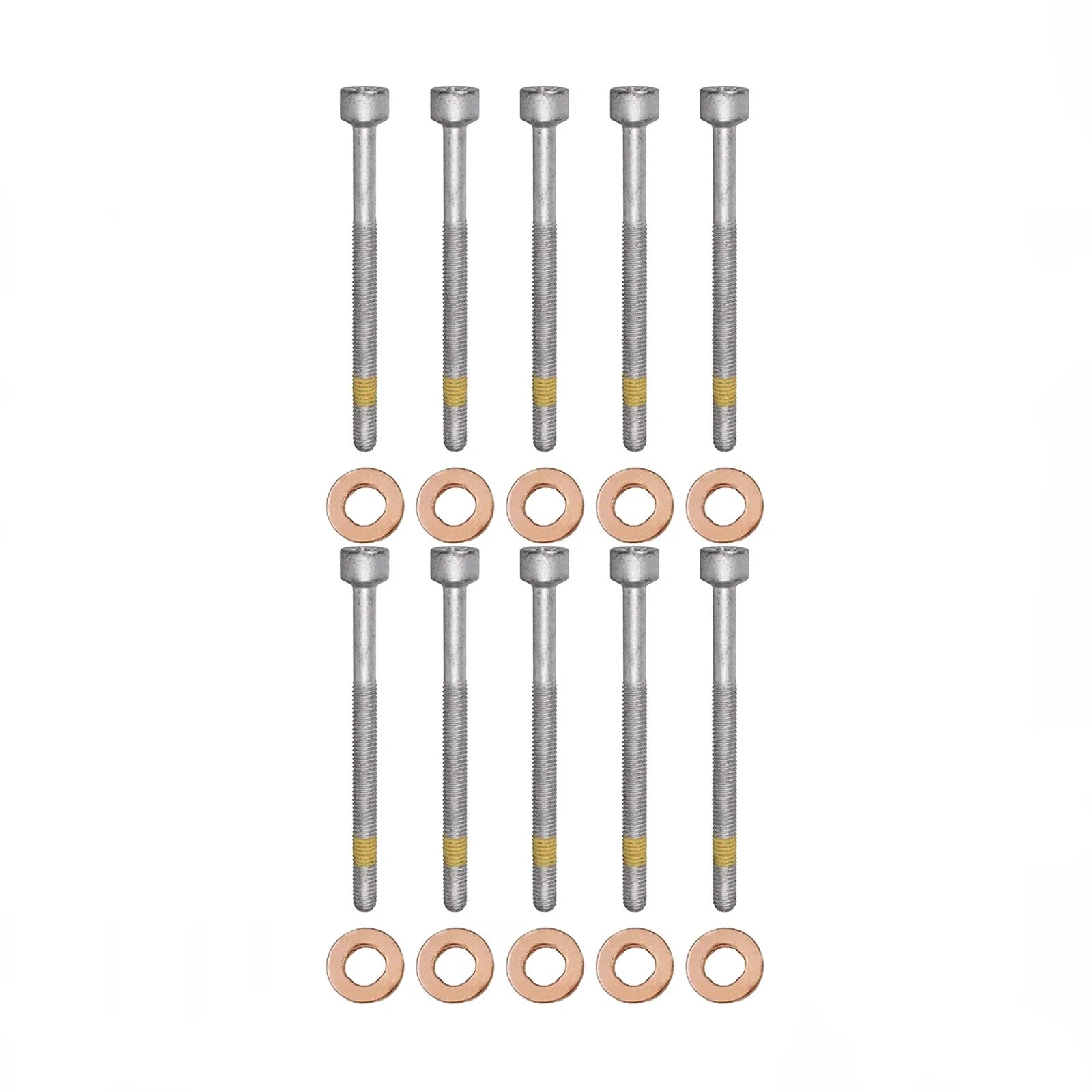 10x Zylinderschraube und 15×7.15×3.0 mm Dichtringe Einspritzdüse für Mercedes