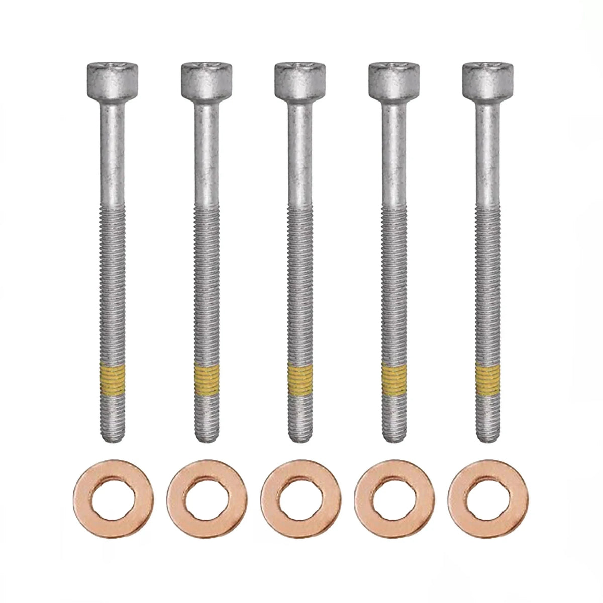 5x Zylinderschraube und 15×7.15×3.0 mm Dichtringe Einspritzdüse für Mercedes