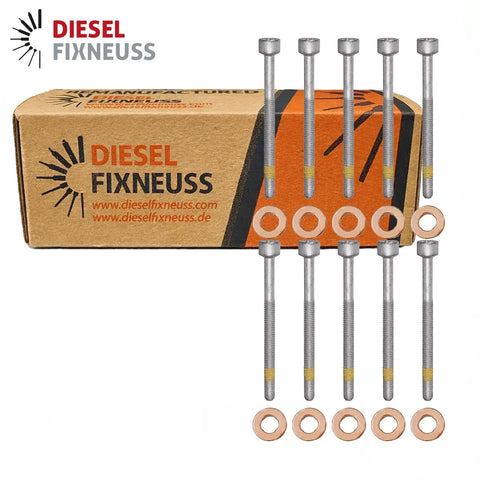 10x Vite cilindrica & Guarnizione iniettore 15x7,15x3,0 mm per Mercedes