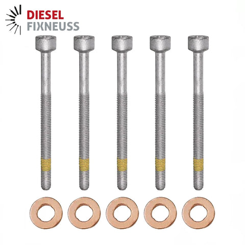 5x Zylinderschraube und 15×7.15×3.0 mm Dichtringe Einspritzdüse für Mercedes
